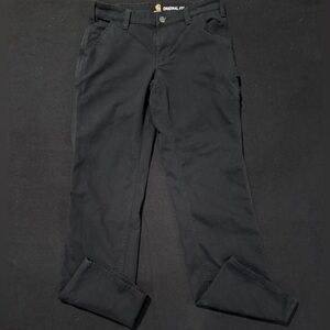 Carhartt Original Fit Black Canvas Work Pants Workwear Women’s Size 8 Tall